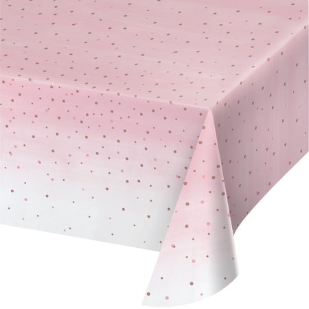 CREATIVE CONVERTING Rosé All Day Plastic Tablecloth, 102"x54", 6PK 340217